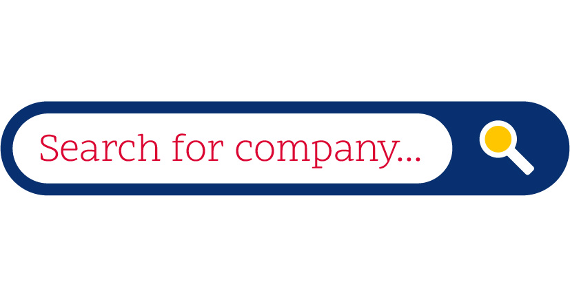 Icon for search for company.